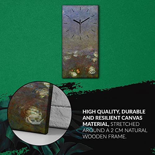 Horloge sur Toile Lis 30x60cm : Ne Pas Tic-Tac pour un Sommeil et un Salon Silencieux - 6
