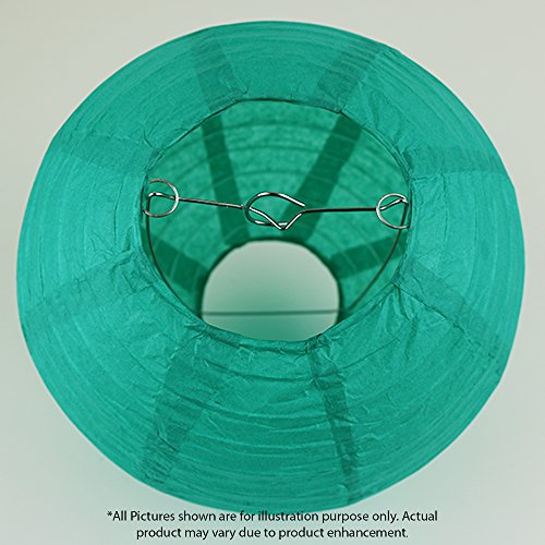 Just Artifacts Decorative Round Chinese Paper Lanterns 12Pcs Assorted Sizes (Color: Teal Blue Green) #TOP2