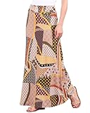 Picture of Popana Womens Long Maxi Skirt Casual Convertible Sundress Plus Size Made in USA Geo DT63 Small