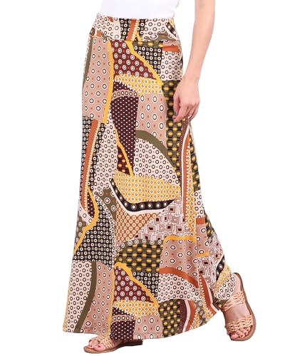 Image of Popana Long Maxi Skirt for Women, Flowy Long Skirts for Women | High Waisted Soft Trendy Rayon, Sundress Convertible Skirt, Long Length Bodycon Maxi Skirt, Petite and Plus Size