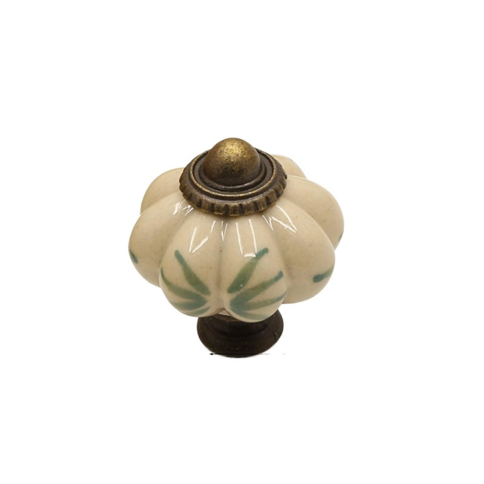 Kifsdlf Color4 Ceramic Farmhouse Pumpkin Cabinet Knob Drawer Furniture Handles Dresser Single Hole Door Pulls For Cupboard Wardrobes Furniture(Color4)