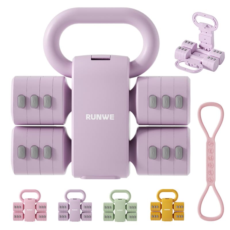 RUNWE Soft Kettlebell 20 lb - Sand Filled Kettlebell Hand Weight, Soft-Sided Cushioned Base,Safety Guaranteed Ideal for Men, Women, & Beginners