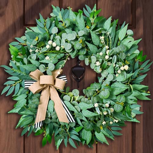 26'' Large Wreaths for Front Door Year Round, Spring Summer