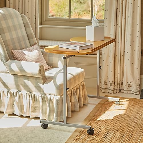 NRS Healthcare Adjustable Curved Over Bed/Chair Table M99394 with Lockable Castors - 2