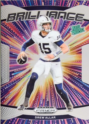 2025 Panini Prizm Draft Picks Brilliance #7 Drew Allar Penn State Nittany Lions Official Football Card in Raw (NM or Better) Condition