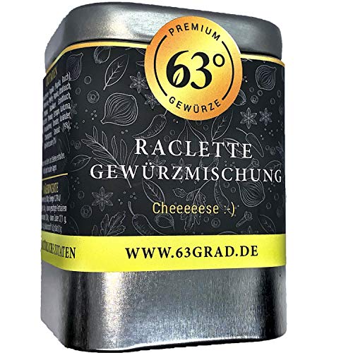 63 Grad - Raclette Gewürz - Gewürzmix für leckere Raclette oder Käsefondue Abende (70g)