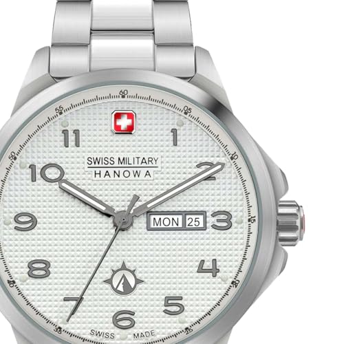 Image of Swiss Military Hanowa SMWGH2100302 Maitre PLONGEUR - Swiss Made Round White Watch for Men