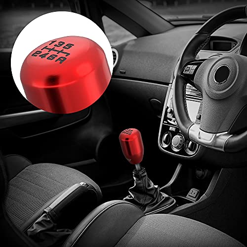 Amazing Auto (Red) 6 Speed Automatic Manual Weighted Shifter Knob Gear Shift Knobs For Mazda Miata Nissan 350Z Subaru Sti With Metal Adapters M8X1.25,M10X1.25, M10X1.5, M12X1.25 #TOP4