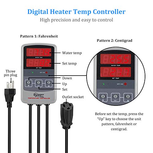 hygger titanium aquarium heater