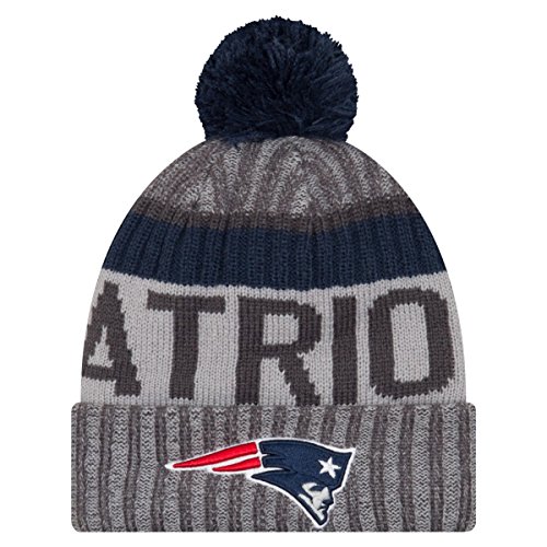 New Era NFL Sideline Bobble Wintermütze New England Patriots