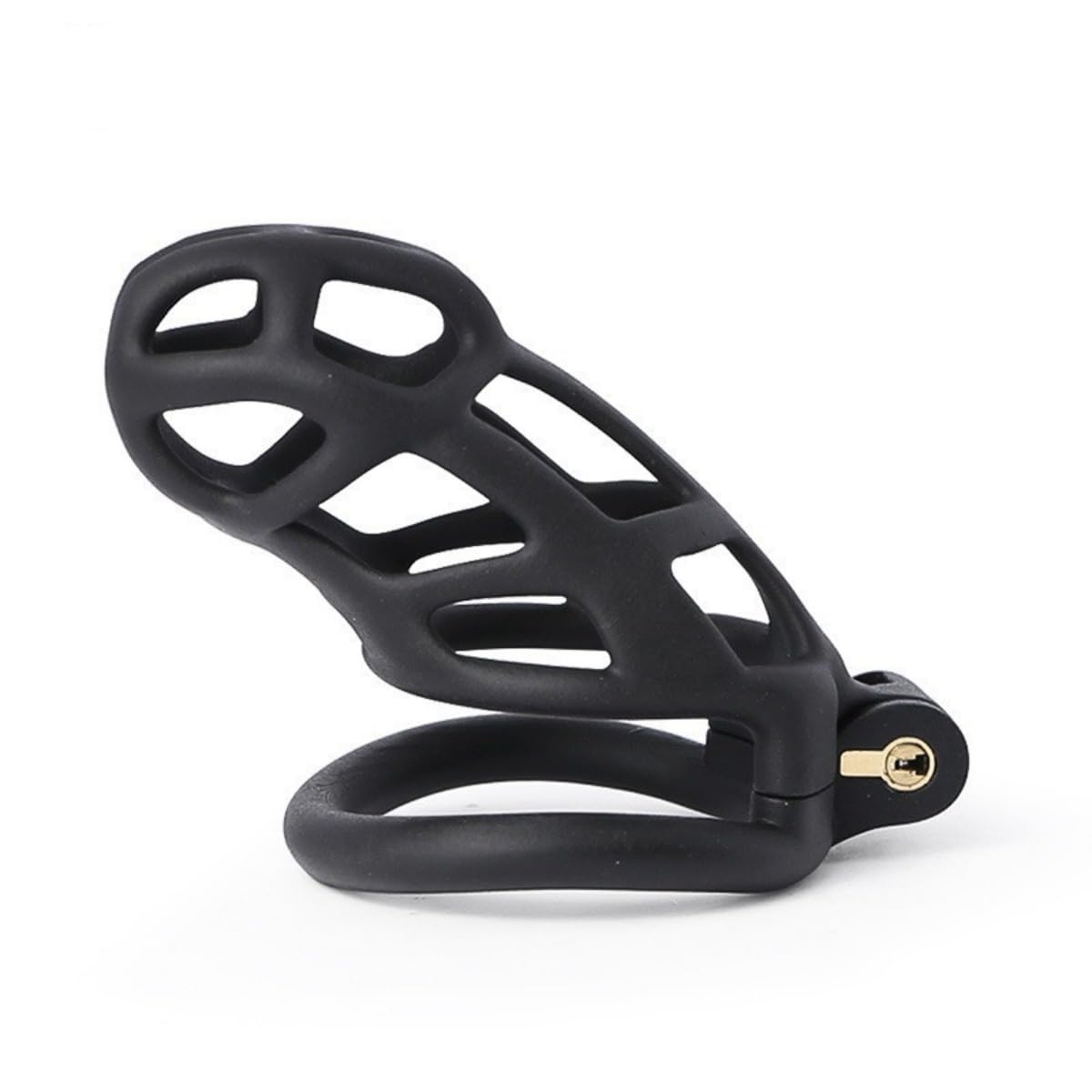 Gabbia Sportiva In Resina Nera + 4 Fibbie Ad Anello + 1 Chiave (Standard) -H