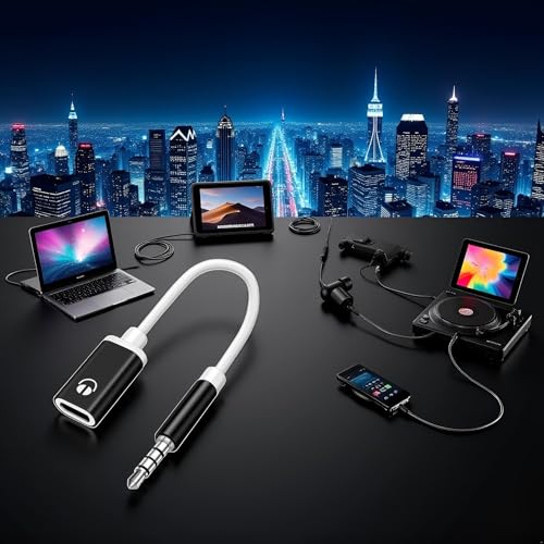 Image of Headphone Jack Adapter,USB C to Aux Audio Dongle Cable Cord,3.5mm Male to TypeC Female Audio Cable Cord,Compatible with Laptops, Tablets, Smartphone, MP3 Players, CD Players (Black)