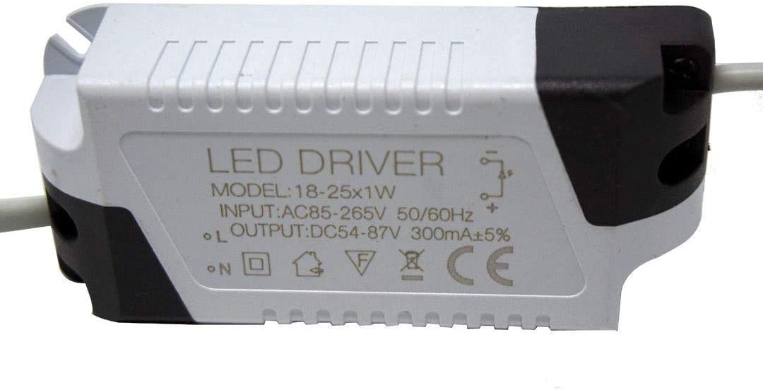 LED Driver 18w-25w Constant Current 300mA DC Connector LED Ceiling Lamp downlight transformer High Power AC 85-265V External Power Supply for recessed ceiling lights