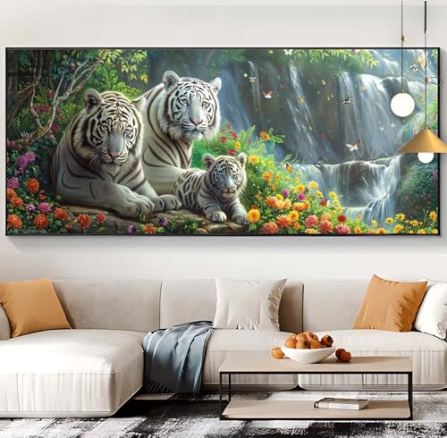 Painting Diamant Tigre Grand Format Idée Cadeau Femme et Loisirs Créatifs