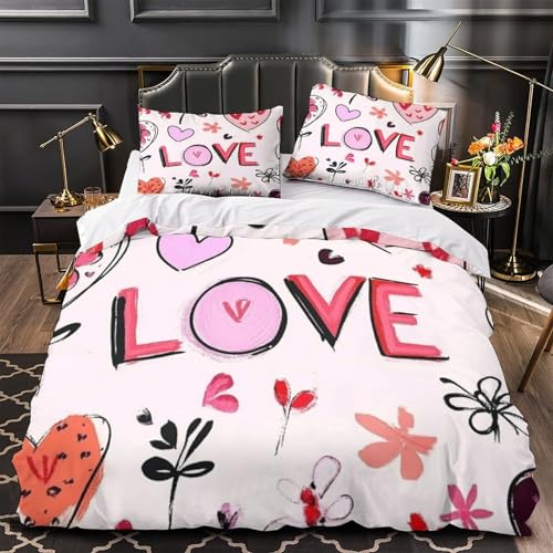 Linge de lit King en microfibre résistante et douce motif 3D