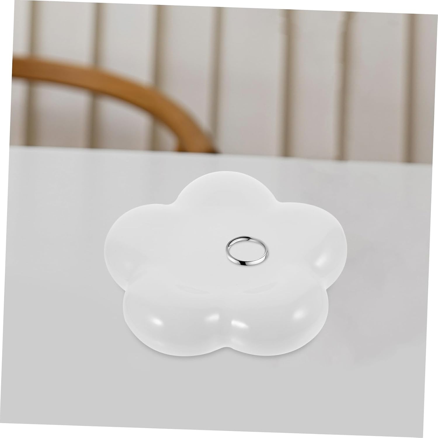 BESTYASH Xmas Ceramic Jewelry Tray Ring Holder Flower Shaped Dish image 2