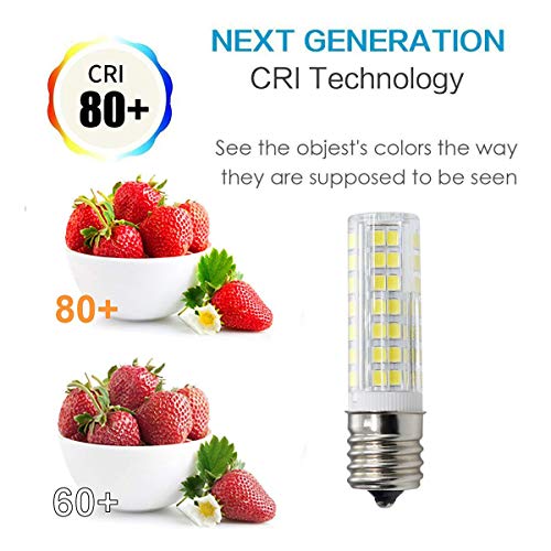Xrzt E17 Led Bulbs For Microwave Oven Light Bulb Over Stove Appliance, White 6000Ke17 Intermediate Base Bulb Replacement 40W 60W Incandescent Range Hood Lamp Dimmable #TOP2