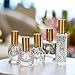 H&D HYALINE & DORA Vintage Glass Perfume Bottles Empty Refillable Sprayer Bottle Fine Mist Spray Bottles Set of 5