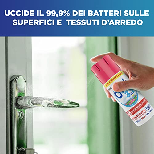 Oust 3 in 1 Spray Disinfettante 400 ml, Fragranza Fresh Garden, per Superfici e Tessuti, Uccide il 99,9% dei Batteri, 12 unità da 400 ml - Immagine 2