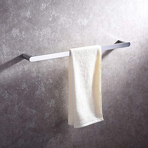 Barre porte-serviettes simple mural en laiton chrome brillant - 3