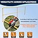 BIGalleons 9.6'W x 3.4'H Galvanized Steel Pipe Safety Railing – Yellow Industrial Guardrail, Quick-Install Design, Suitable for Indoor & Outdoor Use