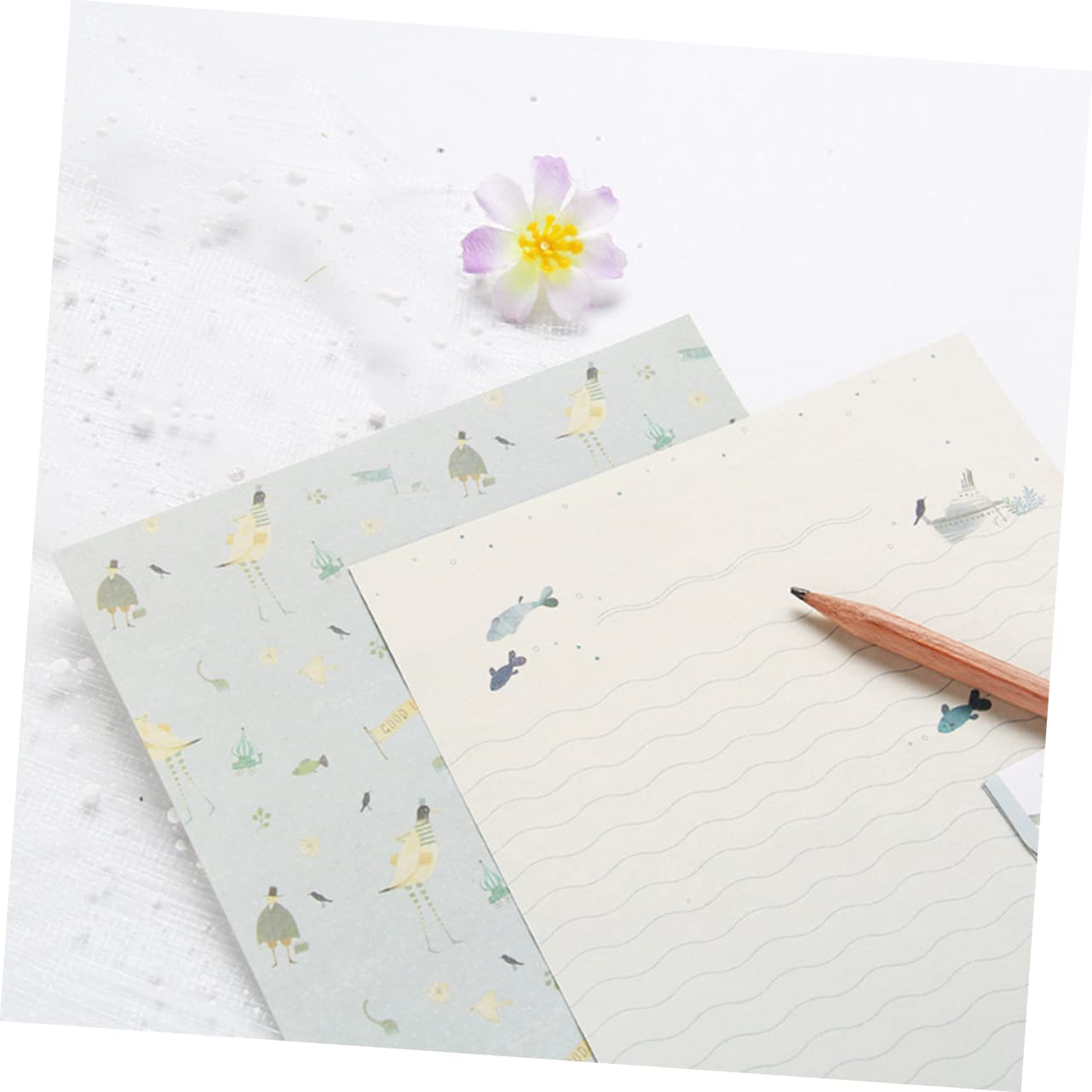 Homoyoyo Lot Papeterie A5 Papier à Lettres Et Enveloppes Fleuris, 60 Feuilles 30 Enveloppes