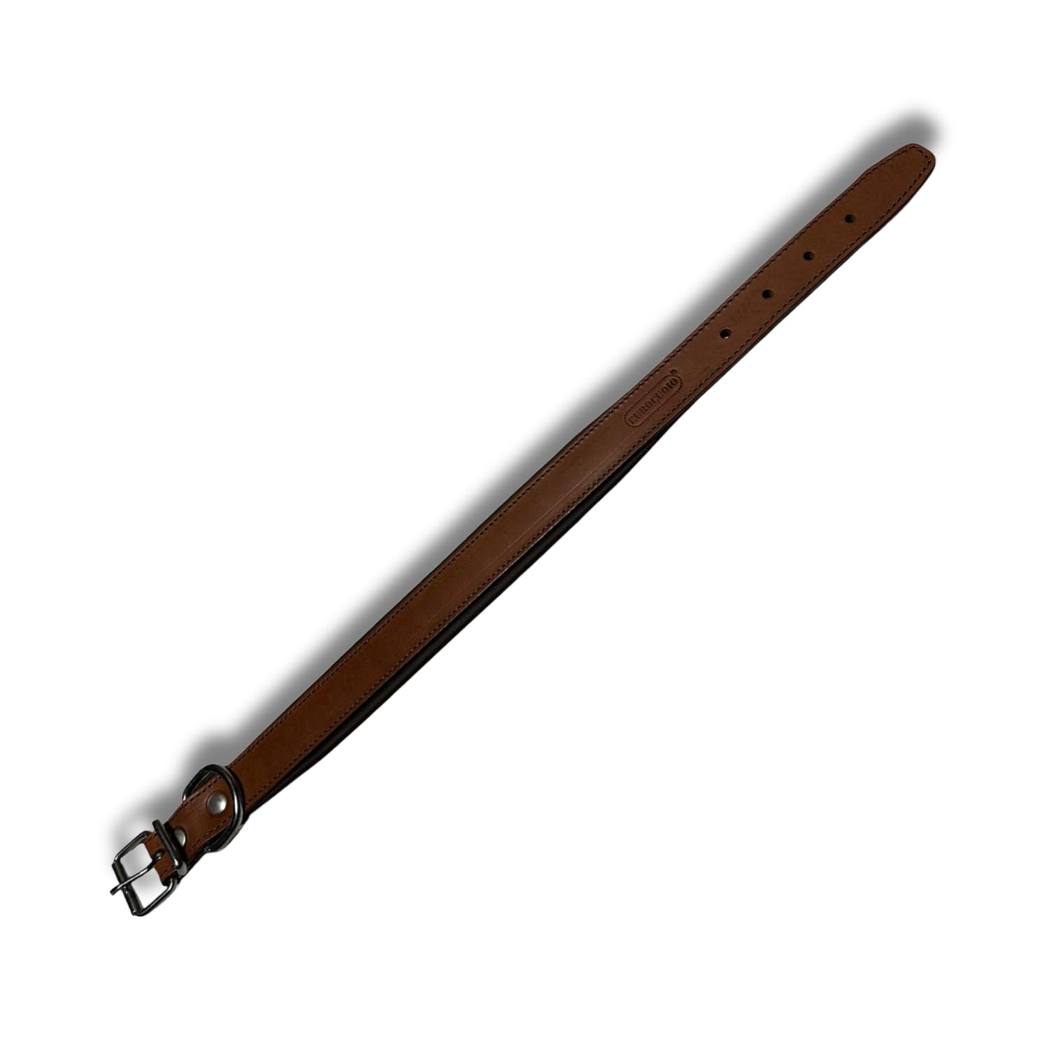 Collier pour chien en cuir marron Pet's Market rembourré et résistant