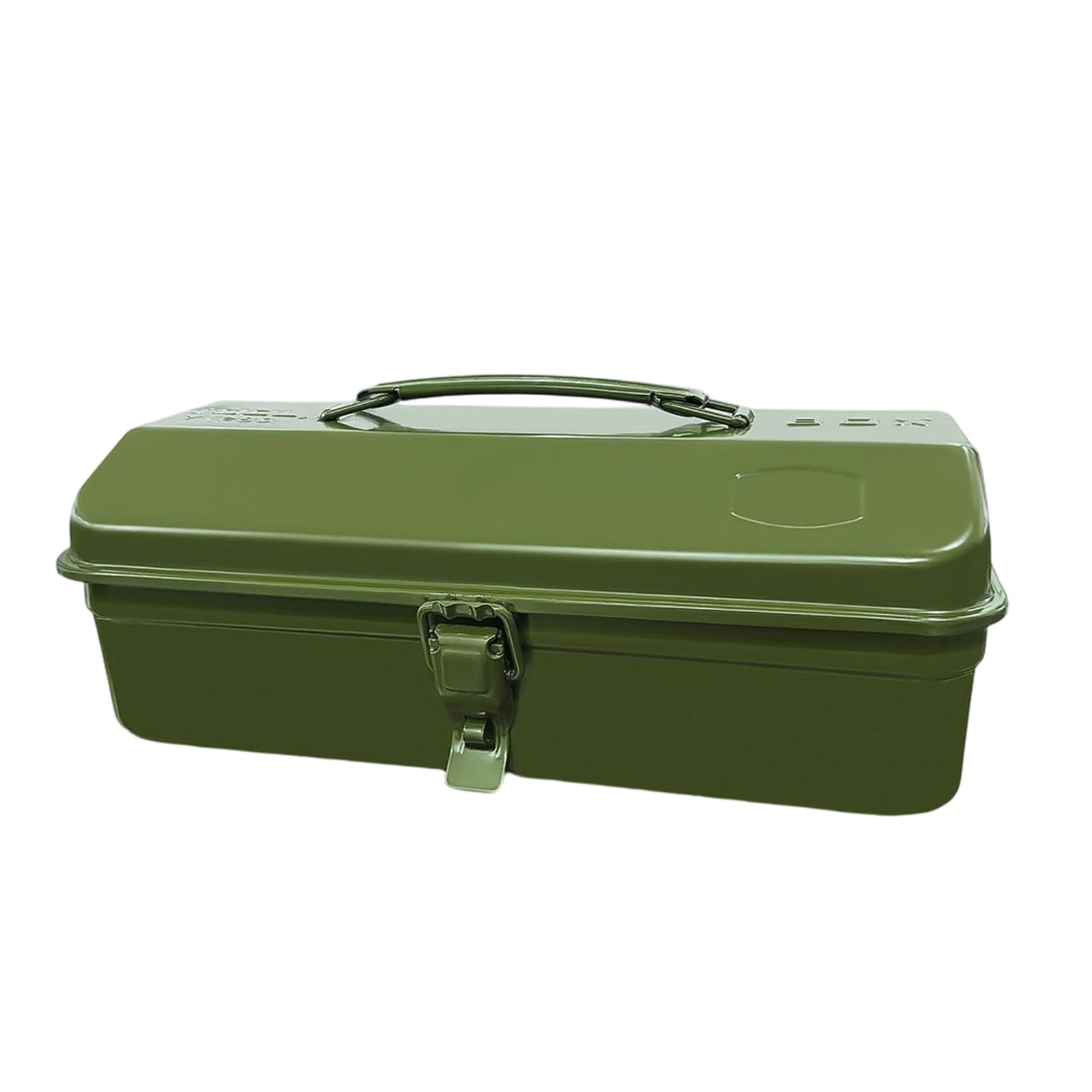 Cazstyk Green. Large Capacity Iron Tool Box Organizers Case With Secure Handle For Transport And Storage Of Container Iron Storage Box Professional Technician Tools Carrying Case Workshop Garage