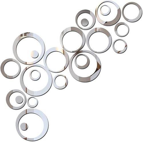 24 calcomanías de espejo acrílico para decoración de pared, calcomanías de pared circulares, calcomanías de pared de fondo, calcomanías de espejo de