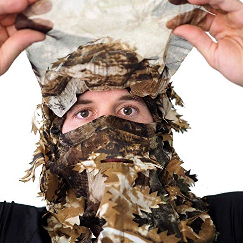 Arcturus Camo 3D Leaf Ghillie Camouflage Mask. Leafy, Full Coverage, Breathable Hunting Mask With Customizable Fit. Great For Turkey Season! (Forest Mix) #TOP1