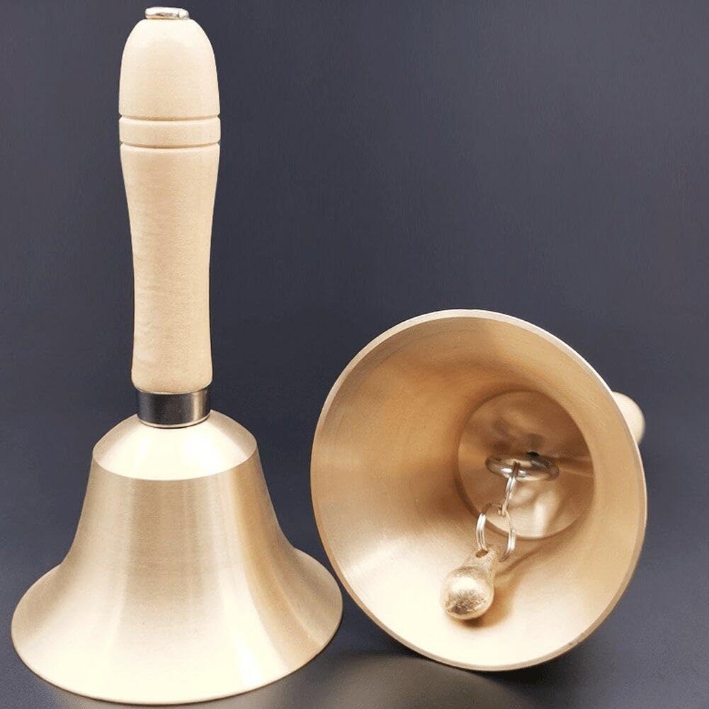 Campanello A Mano Vintage In Metallo - Campanello Di Servizio In Ottone Per Scuola, Chiesa, Matrimoni E Casa