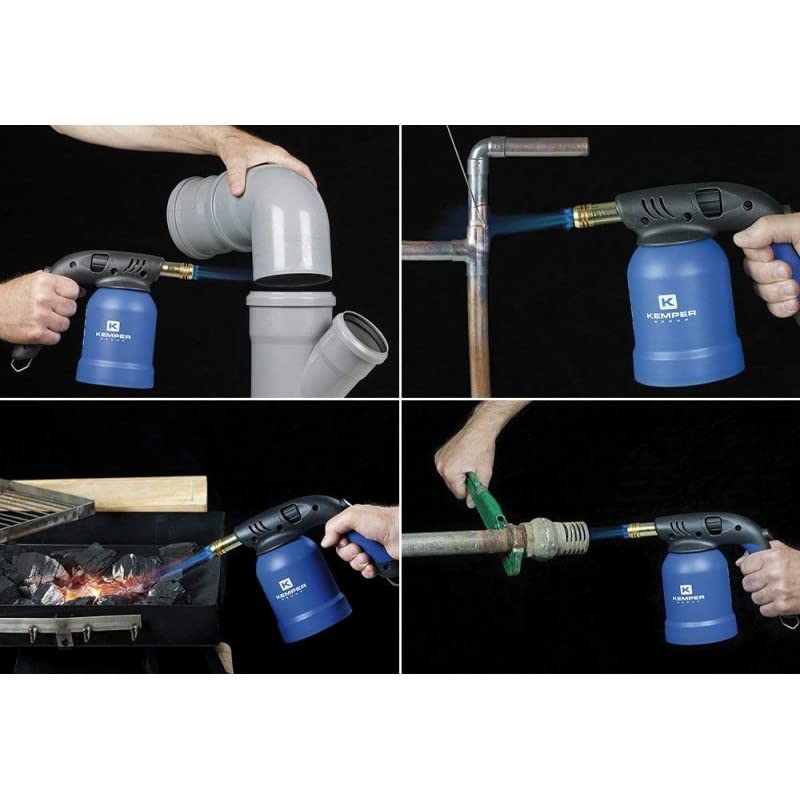 Lampada Per Saldare Tornado Accensione Piezo Con Cartucce Gas 190 Gr. Kit Pronto All'Uso (Saldatore + 2 Cartucce)