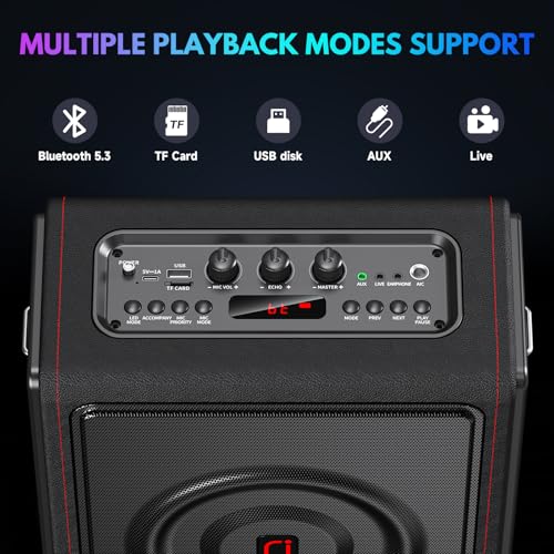 Ppmic MS75 Karaoke Machine With 2 Wireless Microphones thumb #8