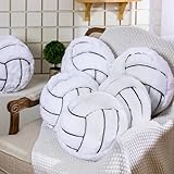 Gerrii 6 Pcs Volleyball Pillow Sports Pillows Volleyball Plush Pillow Sport Theme Fluffy Stuffed Throw Pillow Volleyball Room Decor Gift for Bedroom Decoration Supplies