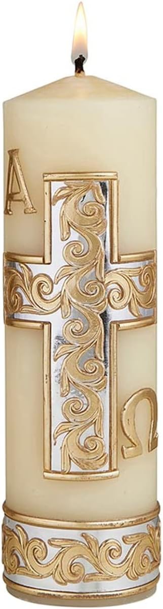 Family Prayer Candle Tree of Life Dripless Clean Burning Smokeless Dinner Candles, 2-1/2 Inch x 8 Inch, Pack of 2