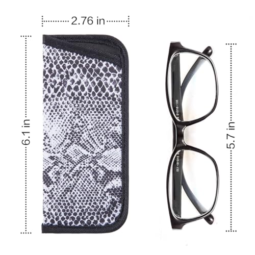 Image of TRIUMPH VISION Reading Glasses Pouch Eyeglass Sleeve Soft Case Slim 3 Pack | Alternative to Bulky Case Lightweight,Neoprene Lined Padded Protect Optical lens Slip in, Cute Pattern Portable for Daily Use