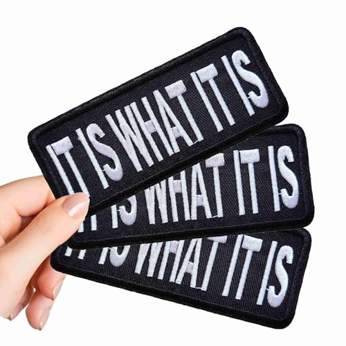 It is What It is Minimalist Iron On Patch, 3Pcs