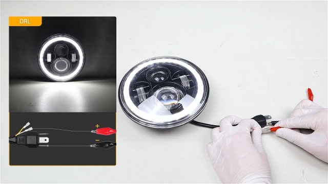 SKYWORLD 7 Pollici Rotonda Fari Led Auto Moto, 50W 5000LM Faro A