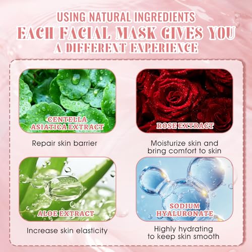 Allony 7 Pièces Masque Visage Enfant, Masque Tissu Visage – vue 3