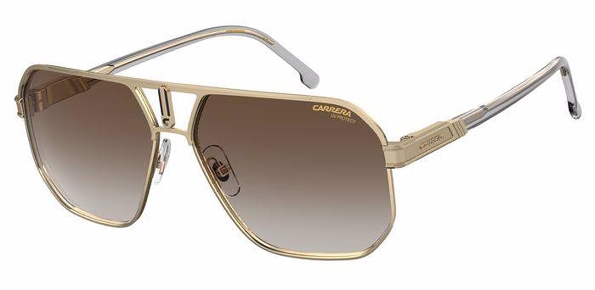 Carrera CA1062 /S/S Square Sunglasses Bundle, Gold/Black Brown Green, 62mm