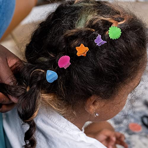 Lawie 90 Pack Small Mini Rainbow Flower Star Heart Butterfly Plastic Hair Claw Clips Jaw Barrettes Grip Clamps Pins Updo Decorative Bun Bangs Braids Y2K Accessories for Kids Toddler Baby Girls Dolls - Thumbnail 6
