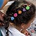 Lawie 90 Pack Small Mini Rainbow Flower Star Heart Butterfly Plastic Hair Claw Clips Jaw Barrettes Grip Clamps Pins Updo Decorative Bun Bangs Braids Y2K Accessories for Kids Toddler Baby Girls Dolls
