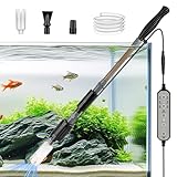 fishkeeper Electric Aquarium Vacuum Gravel Cleaner 25W Multifunction Fish Tank Cleaner Kit for Change Water, Wash Sand, Water Circulation with Adjustable Flow