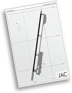 Modern Poster of Jackson Hole Airport Jac | 11x17 12x18 16x24 24x36 Unframed Wall Art | Minimal Traveler Print for Gift | Minimalist Home Office Decor