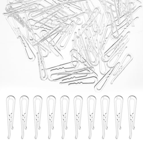 300 Stück Kunststoff Transparente Wäscheklammern,U Form Krokodilklemmen,U Form Hemdklammern,Transparent Alligator Clip,Krawatten,Hemden,Socken,Hosen,Decken,Snacks,Lederbeutel,Übersichtlich Organisiert