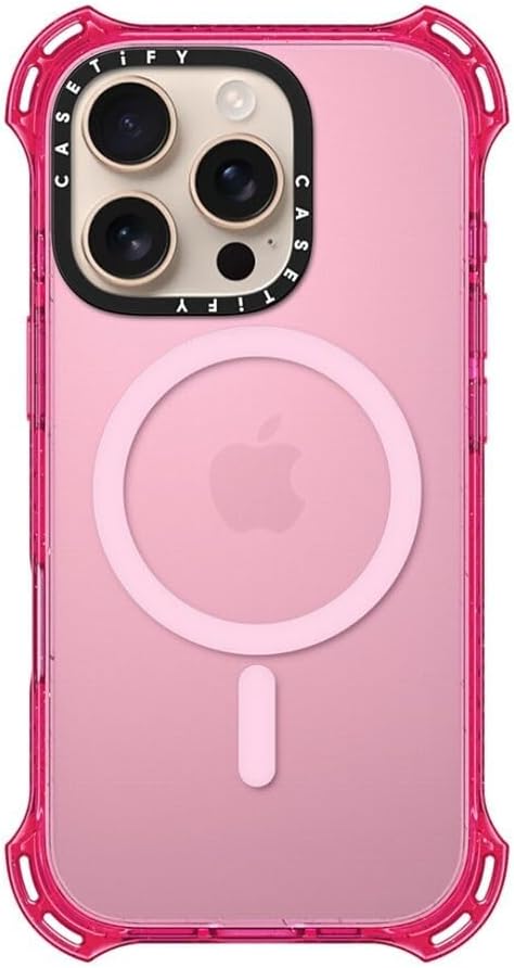 CASETiFY Bounce Case for iPhone 16 Pro [Shockproof / 21.3 ft. 6X Military Grade Drop Protection/Compatible with Magsafe] - Primrose Pink - Image 4