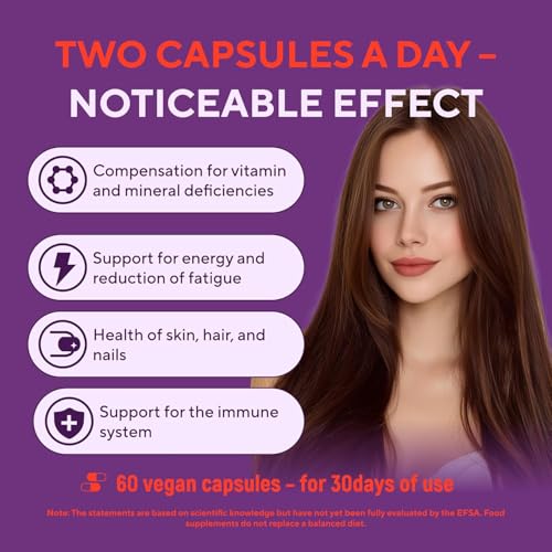 Multivitamin Complex A to Z – 60 Capsules for 30 Days – High Strength Daily Supplement with Vitamins & Minerals: Zinc, Biotin, A, C, D, E, K, B6, B12 – Multivitamins for Men & Women – Vegan - Image 3