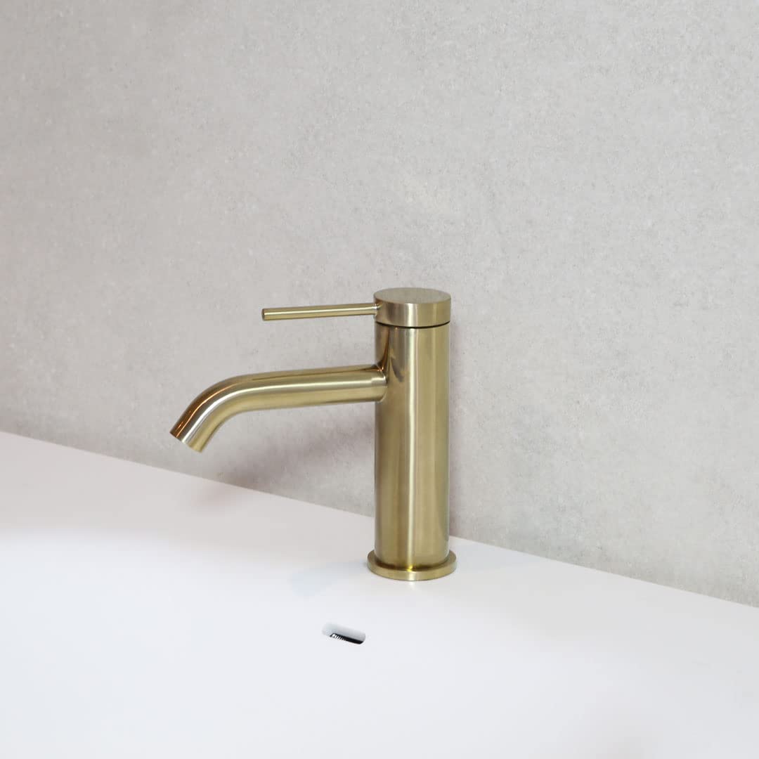 Essebagno 9020350 Lollipop bateria umywalkowa niskozłota szczotkowana