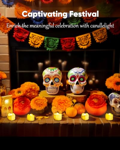 Image of Homemory 24-Pack Battery Tea Lights with Timer Built in, Auto-On 6H Daily | Flickering Flameless LED Tealight Votive Candles for Lanterns, Centerpieces, Mantels and Traditional Decor, No Remote