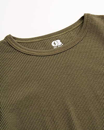 ONLY BOYS’ Thermal Underwear Set – 2 Piece Waffle Knit Top and Long Johns (2T-16)2